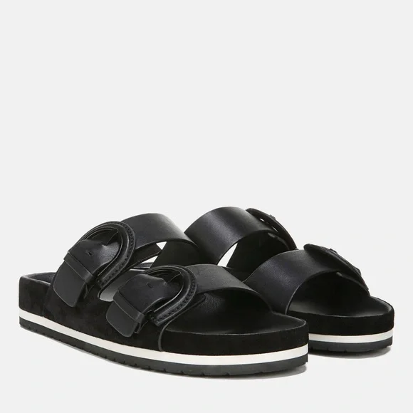Vince Glyn Leather Sandal Black 8 - Picture 6 of 6